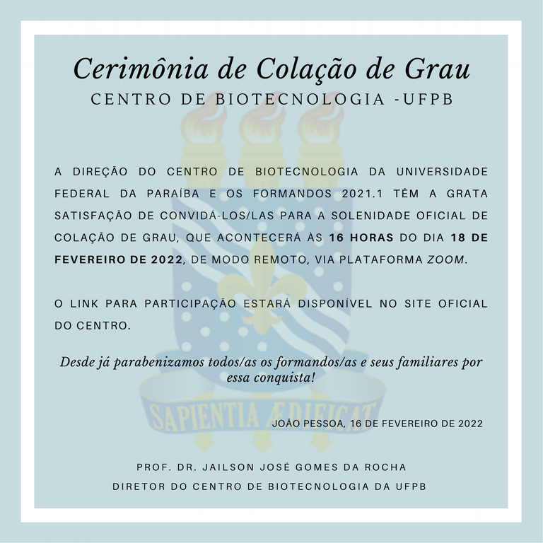 Colação de Grau 2021.1