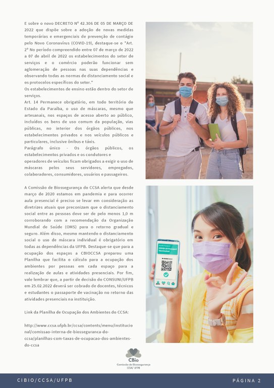 INFORME CBIO/CCSA/UFPB