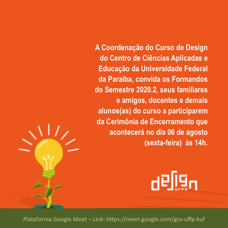 Convite para Cerimônia de Encerramento