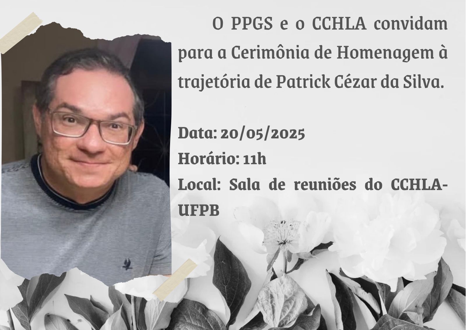 Convite Cerimônia Patrick Cezar da Silva Convite Cerimônia Patrick Cezar da Silva