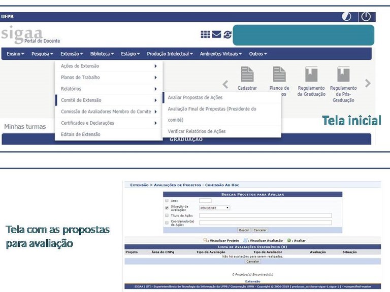 Tela Avaliação